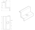 Endklemme H32 Aluminium 6060 Loch M8 Eloxiert PV-03-04 (2)