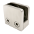Glashalter 45x45x26 mm mit Pin-Halterung Glas 6–10,76 mm AISI 304 flaches System Satin 000-268 (1)