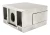 Glashalter 45x45x26 mm mit Pin-Halterung Glas 6–10,76 mm AISI 304 flaches System Satin 000-268 (3)