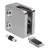 Glashalter 45x45x26 mm mit Pin-Halterung Glas 6–10,76 mm AISI 304 flaches System Satin 000-268 (4)