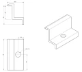 Endklemme H30 Aluminium 6060 Loch M8 Eloxiert PV-03-02 (2)