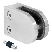 Glashalter 6-10,76 mm 50x40x26 mm Pin AISI 316 System 42,4 mm Satine