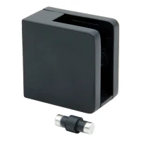 Glashalter 45x45x26 mm für ebene Fläche mit Konsole anthrazit