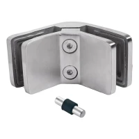 Glashalter 6-12,76 mm 90° quadratisch 72x45x30 mm Pin AISI 304 Satin