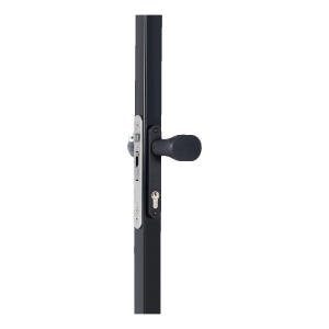 Locinox – Aluminium-Türklinke für Gartentor, Funktion fest/drehbar, schwarz