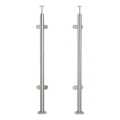 Eckpfosten für Balustrade aus Glas Ø 42,4x1060/1102,4mm 4 Halter geschliffen 000-559 (1)
