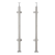 Eckpfosten für Balustrade aus Glas Ø 42,4x1060/1102,4mm 4 Halter geschliffen 000-559 (1)