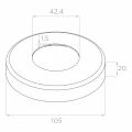 Eckpfosten für Balustrade aus Glas Ø 42,4x1060/1102,4mm 4 Halter geschliffen 000-559 (4)