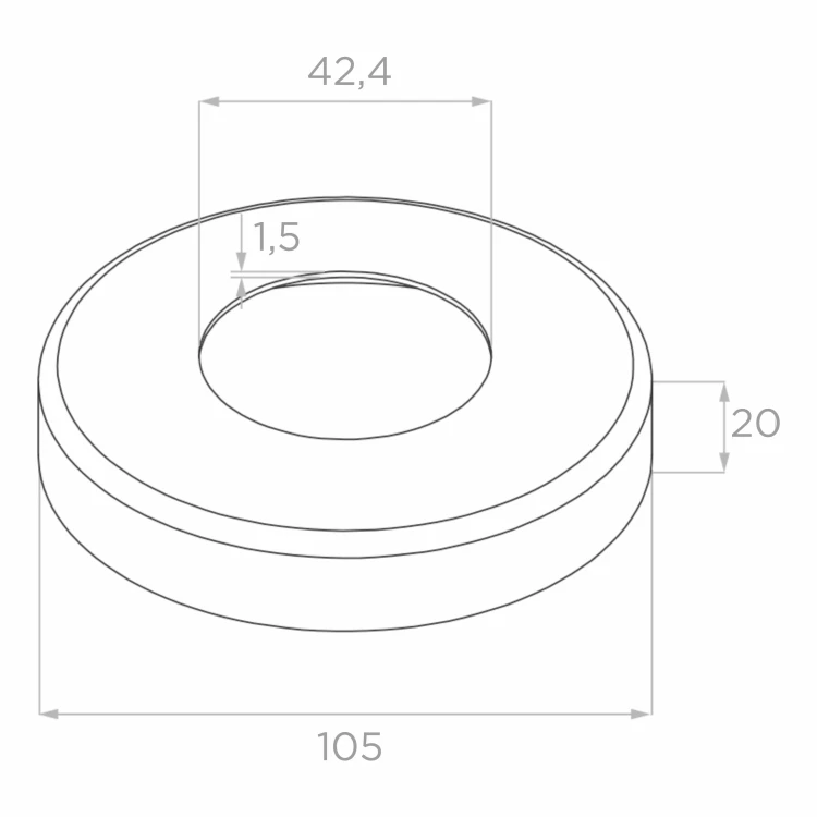 Eckpfosten für Balustrade aus Glas Ø 42,4x1060/1102,4mm 4 Halter geschliffen 000-559 (4)