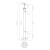 Eckpfosten für Balustrade aus Glas Ø 42,4x1060/1102,4mm 4 Halter geschliffen 000-559 (5)