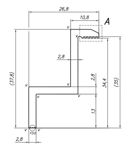Endklemme H35 Aluminium 6060 Loch M8 PV-03-05 (1)
