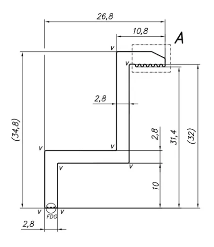 Endklemme H32 Aluminium 6060 Loch M8 PV-03-03 (1)