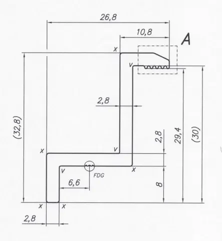 Endklemme H30 Aluminium 6060 Loch M8 PV-03-01 (1)