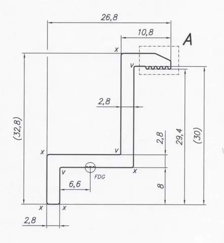 Endklemme H30 Aluminium 6060 Loch M8 PV-03-01 (1)
