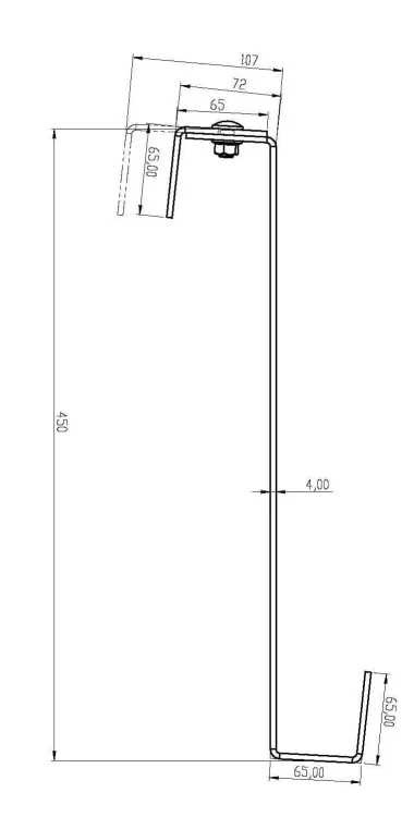 Dachhaken S450 Verstellbar für Schrägdächer PV-08-07 (1)