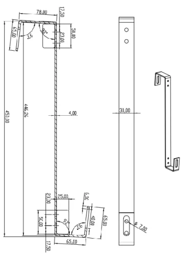 Dachhaken S450 für Schrägdächer PV-08-01 (1)