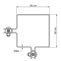 Eckschelle für Zaunpaneele 100x100 mm verzinkt 000-773 (4)