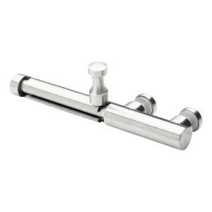 Riegelschloss für Glastür aus Edelstahl AISI 304 ø20 mm satin – Einschraubmontage