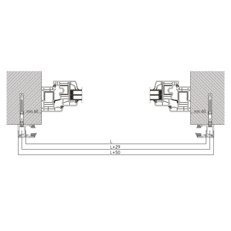 Kozza KB5000 – kompletter französischer Aluminium-Balkon H1100 mm, Glas 16–17,52 mm, matt eloxiert 000-851 (7)