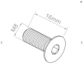 Senkschraube mit Kegelkopf M8x16 A2 DIN 7991 – Innensechskant, Edelstahl 000-818 (2)