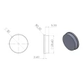 Kozza – Aluminium-Abdeckkappe für Glasgeländerprofile KE 105 schwarz 000-848 (3)