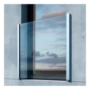 Kozza KB5000 – komplettes französisches Aluminium-Balkongeländer H1100 mm, flaches System, matt eloxiert