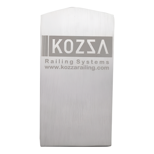 Kozza Seitenabdeckung links für Glasgeländerprofil U KE 100 – Aluminium matt eloxiert 000-857 (1)