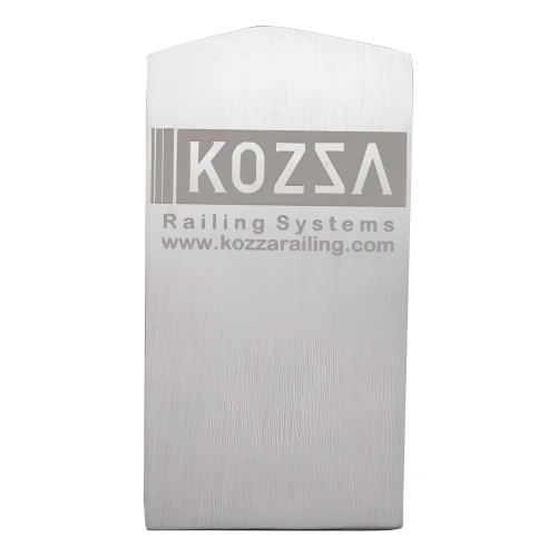 Kozza Seitenabdeckung links für Glasgeländerprofil U KE 100 – Aluminium matt eloxiert 000-857 (1)