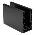 Kozza KE 100 – U-Profil für Vollglasgeländer 5000 mm schwarz, Montage von oben 000-861 (1)