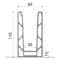Kozza KE 100 – U-Profil für rahmenlose Glasgeländer 5000 mm anthrazit 000-862 (5)