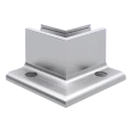 Kozza KE 105 – L-Profil Innenecke 90° für Ganzglas-Geländer, Aluminium, matte Eloxierung 000-865 (1)