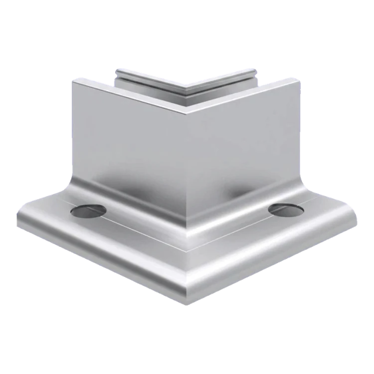 Kozza KE 105 – L-Profil Innenecke 90° für Ganzglas-Geländer, Aluminium, matte Eloxierung 000-865 (1)