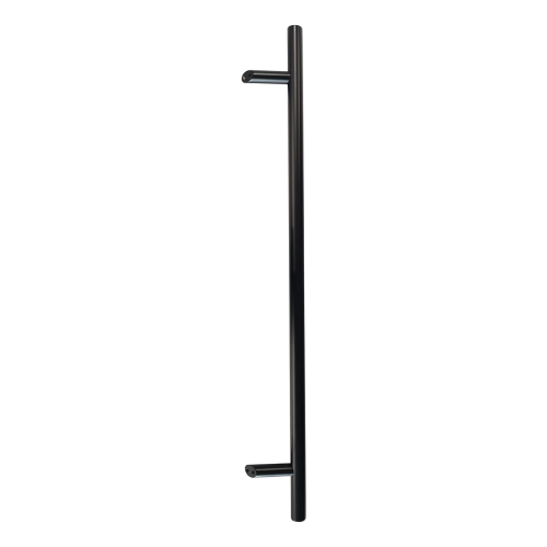 PSG einseitiger runder schwarzer Türgriff 32×1200 mm AISI 304 – 45° Befestigung 000-721 (1)