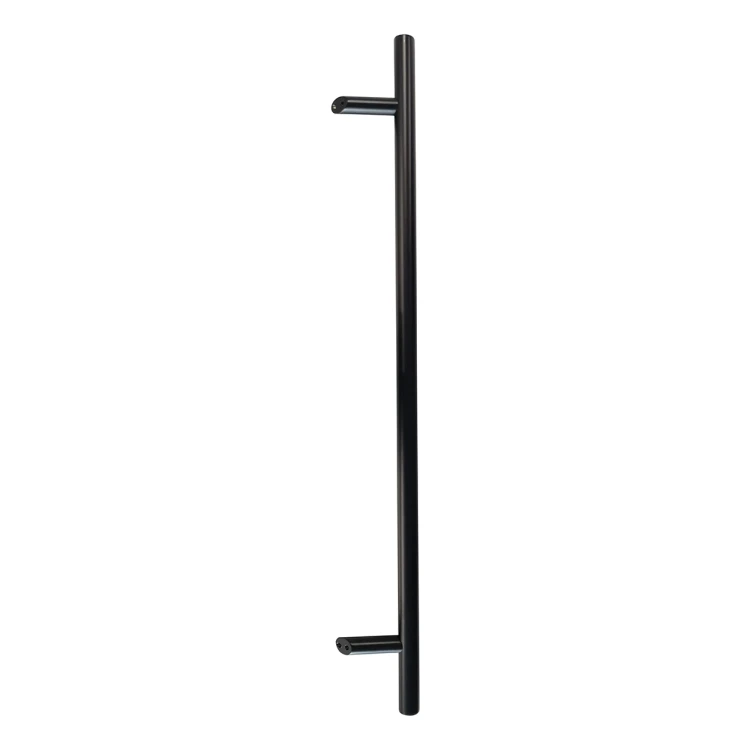 PSG einseitiger runder schwarzer Türgriff 32×1200 mm AISI 304 – 45° Befestigung 000-721 (1)