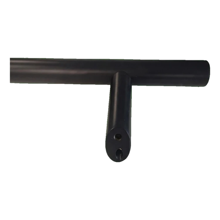 PSG einseitiger runder schwarzer Türgriff 32×1200 mm AISI 304 – 45° Befestigung 000-721 (3)