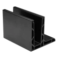 Kozza KE 105 – L-Aluminiumprofil für Vollglasgeländer 5000 mm schwarz 000-872 (1)