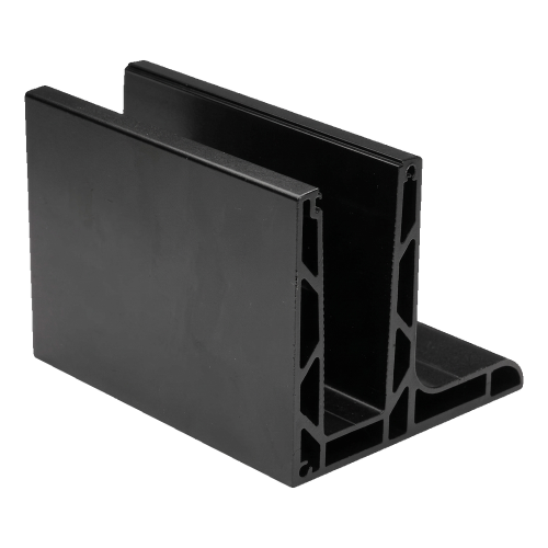 Kozza KE 105 – L-Aluminiumprofil für Vollglasgeländer 5000 mm schwarz 000-872 (1)