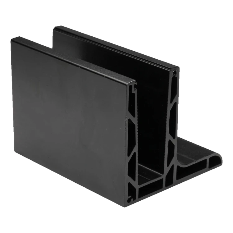 Kozza KE 105 – L-Aluminiumprofil für Vollglasgeländer 5000 mm schwarz 000-872 (1)