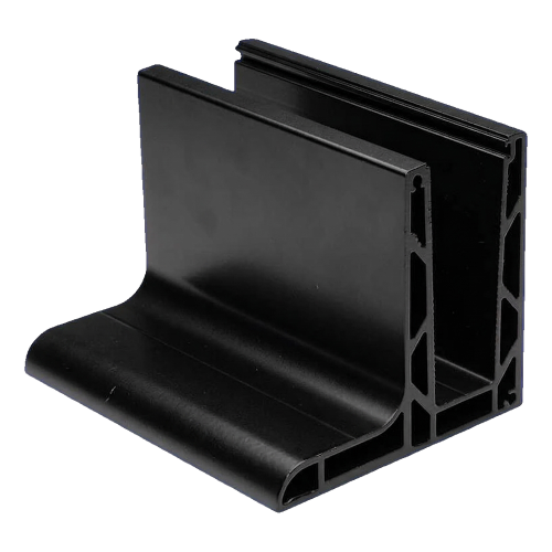 Kozza KE 105 – L-Aluminiumprofil für Vollglasgeländer 5000 mm schwarz 000-872 (2)