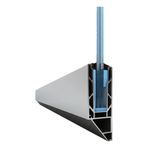 Kozza KE 120 – U-Profil für Vollglasbalustarden 5000 mm, seitliche Befestigung 000-877 (1)