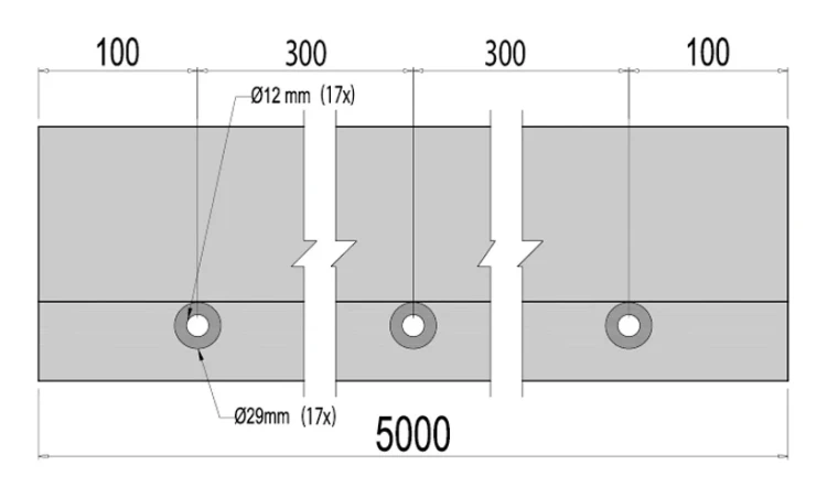 Kozza KE 120 – U-Profil für Vollglasbalustarden 5000 mm, seitliche Befestigung 000-877 (7)