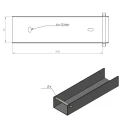 U-Profil Verbinder Halter für Sockelplatte 200x55 Braun GPV-700-25 (3)