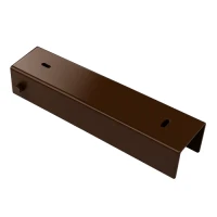 C-Profil Verbinder Halterung für Sockelplatte 200x50 braun