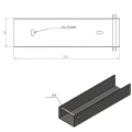 C-Profil Verbinder Halterung für Sockelwand 300x50 braun GPV-700-55 (3)