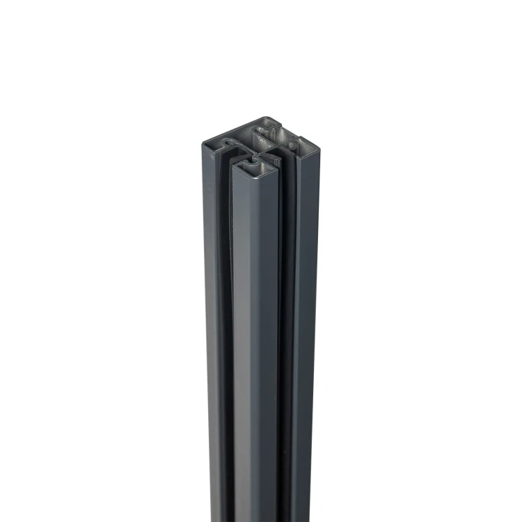 Eckpfosten Geländer 45x45x1283mm Glas 8,72mm dunkelgrau Kozza KR7500 000-890 (5)