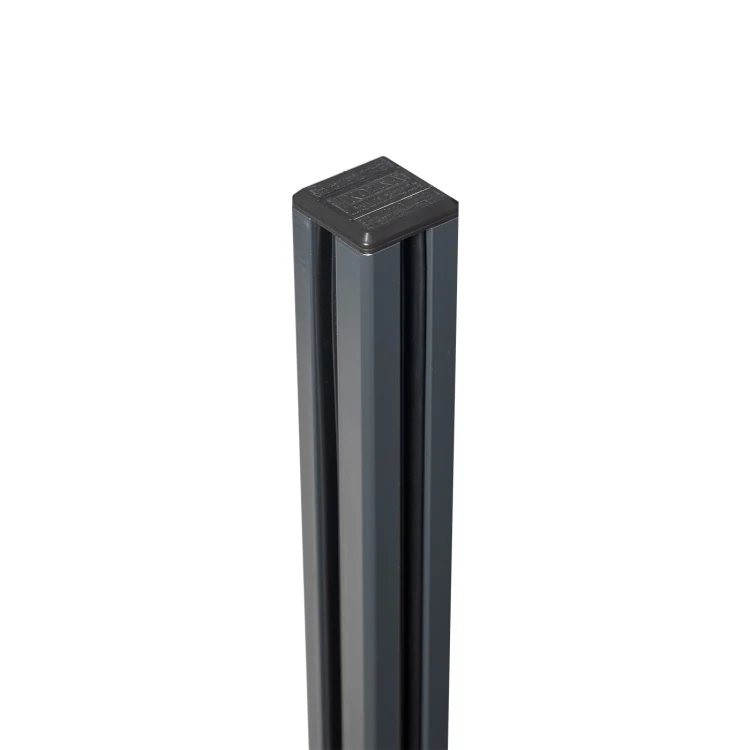 Eckpfosten Geländer 45x45x1283mm Glas 8,72mm dunkelgrau Kozza KR7500 000-890 (6)