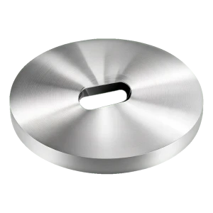 PSG Distanzscheibe für Punkthalter ø 50 mm / 5 mm – Langloch, AISI 304 satiniert