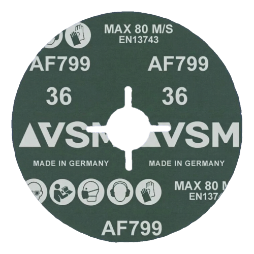 PFERD Actirox AF799 – Keramik-Fiberscheibe 125 mm P36 für Stahl und INOX 000-891 (2)