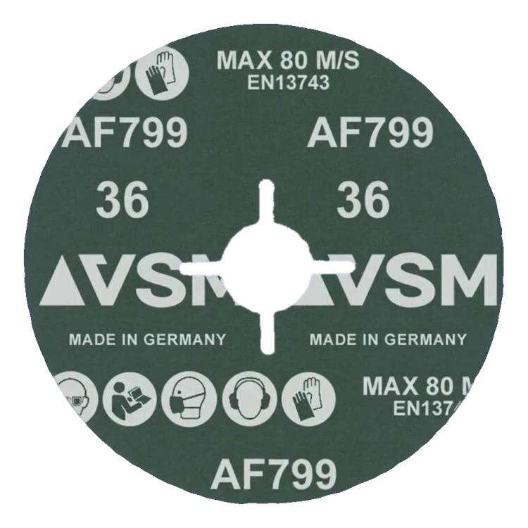 PFERD Actirox AF799 – Keramik-Fiberscheibe 125 mm P36 für Stahl und INOX 000-891 (2)
