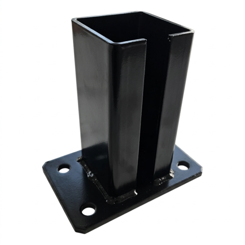 Pfostenfuß für Zaunpfosten 80x80 mm 8 mm schwarz 000-786 (2)